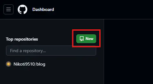 Interface du dashboard Github