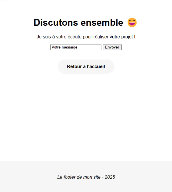 Notre page de contact fonctionne